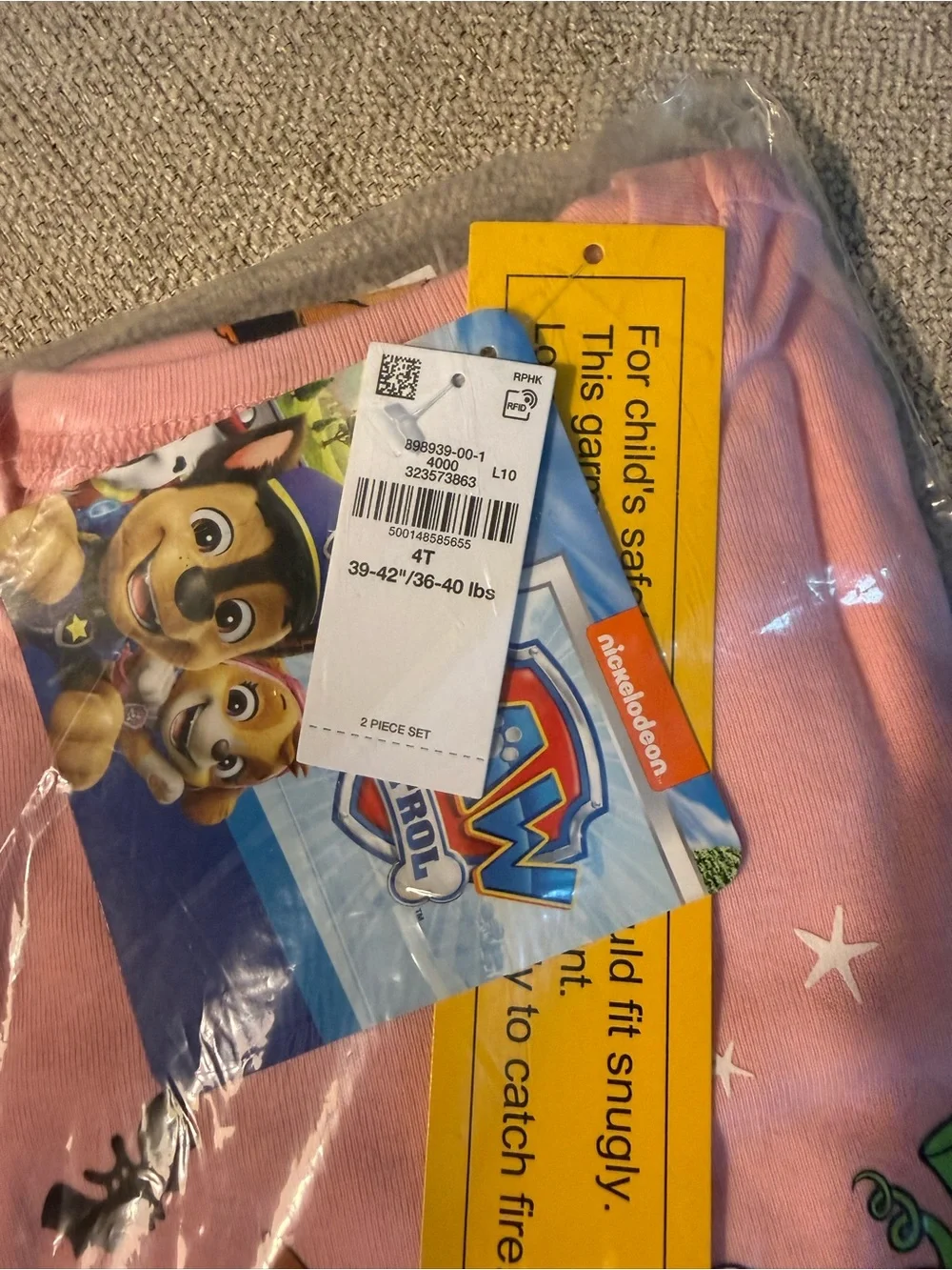 Old Navy Pink Paw Patrol 'Scary Cute' Halloween Pajama Set